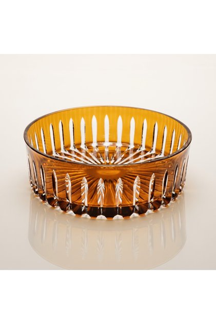 Crystal Cut Decor Sandra Presentation Bowl - Glass Bowl 25cm