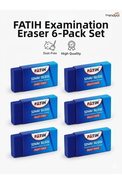 Exam Eraser Blue Dust-Free No Dust Residue 6-Piece Advantage Pack