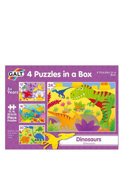 Dinozauri - 4 Puzzle-uri într-o cutie