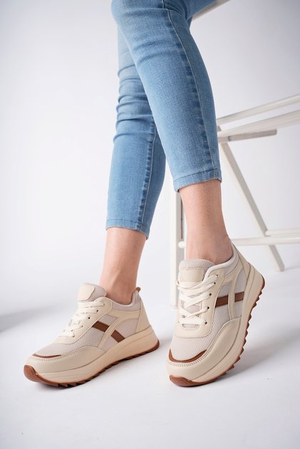Kadın Vizon Sneakers Günlük Spor Ayakkabı