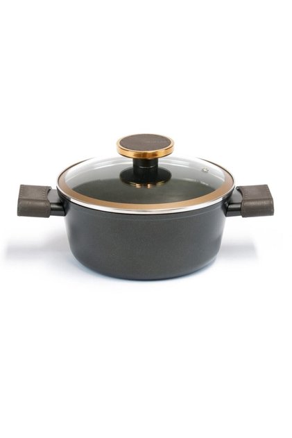 Nobless Aluminum Deep Casserole with Glass Lid 20 cm X 8 cm