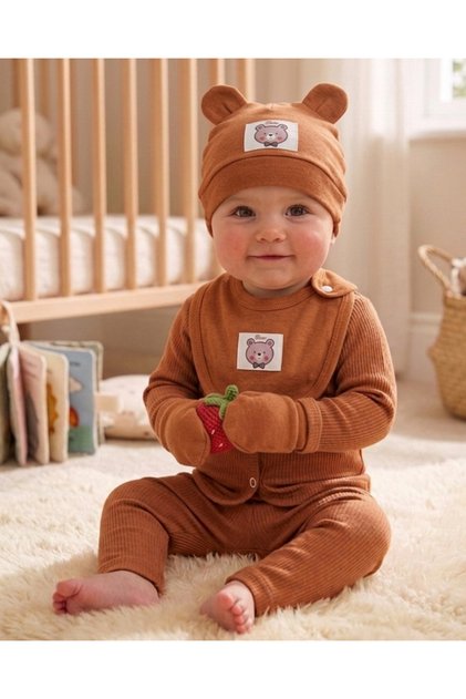 100% Cotton Baby Boy 5-Piece Hospital Discharge Set – Combed Cotton Fabric, Soft & Breathable