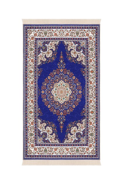 Cobalt Blue Velvet Carpet Prayer Rug