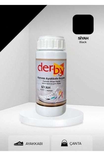 Siyah Kanvas - Bez / Kumaş Ayakkabı Boyası 100 ml