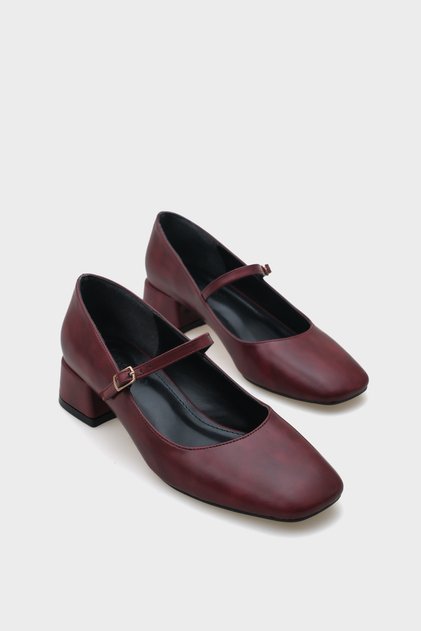 Orsa Flat Toe Banded Low Heel Mary Jane Women's Shoes