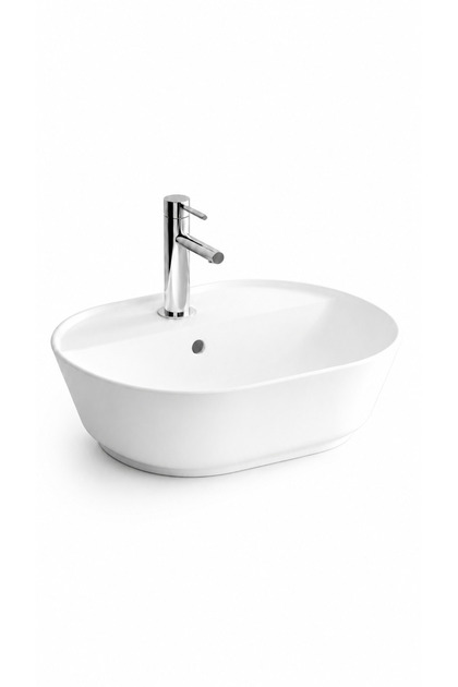 GEO OVAL ÇANAK LAVABO DELİKLİ BEYAZ(7428B003-0001)