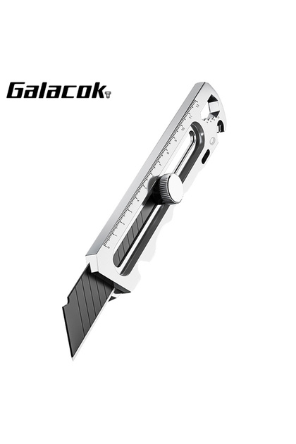Deli Utility Knife Stainless Steel Utility Knife 6 In 1 Multi-Function Opener Retractable Box Cutter
