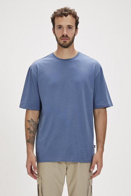 Liber Oversize Men's T-shirt 22.01.07.052 Blue
