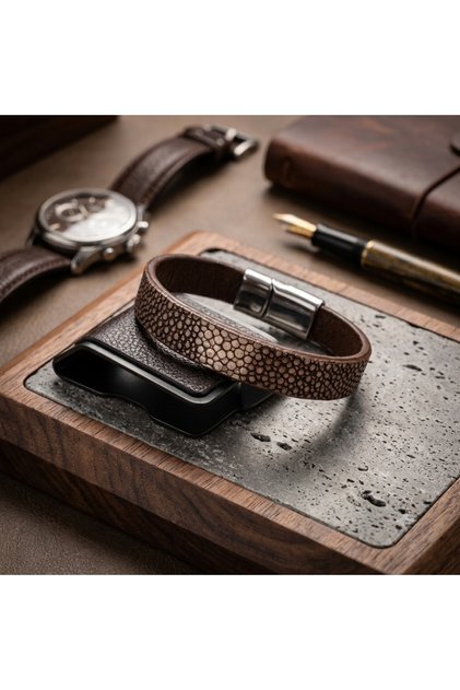 Original Stingray Fish Skin Men's Bracelet