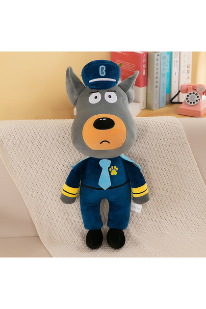 Wolf 30cm Sheriff Labrador Dog Plush Toy Doll Anime Security Sergeant Labrador Wolf Dog Plush Stuffe