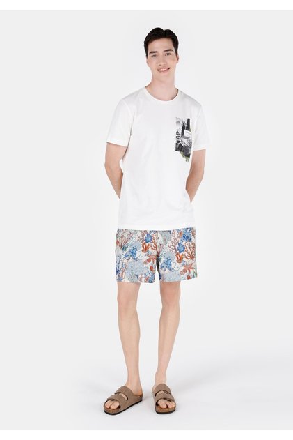 Regular Fit Men's Beige Swim Shorts