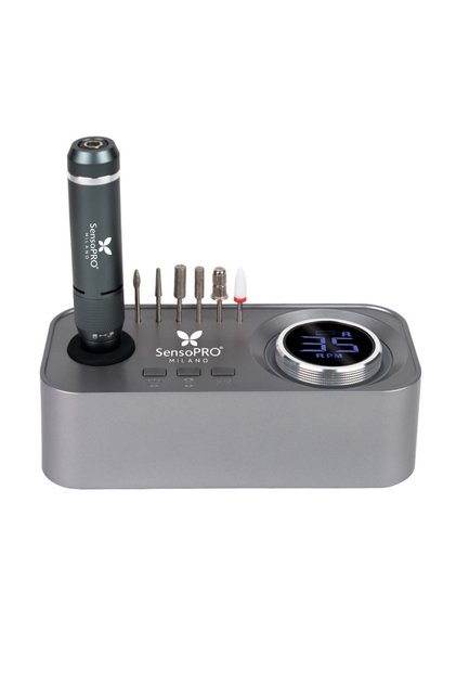 Pilă de unghii TitanEdge PRO 35.000 RPM - SensoPRO Milano, argintiu titan