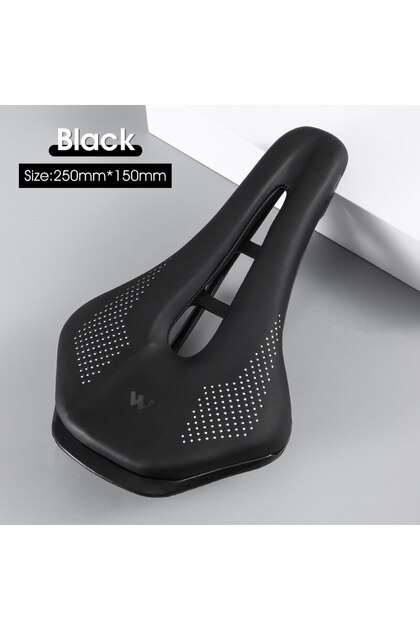 Black WEST BIKING Ultralight Mountain Bicycle Saddle MTB Short Nose Road Bike Seat PU Leather Hollow