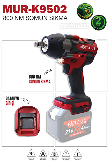 RETOOLS MUR-K9502 BORDO 800 NM TORKLU KAFA - Fiyatı, Yorumları