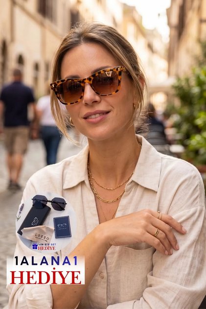 Women's Uv400 Leopard Frame Square Sunglasses 23014 C28 Bal