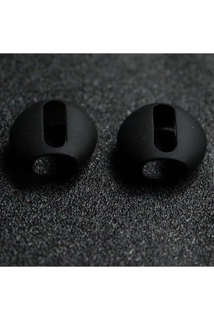 Black Ear Pads For Airpods1/2nd Wireless Bluetooth Headset Ultra-thin Silicone Cover Generation E..