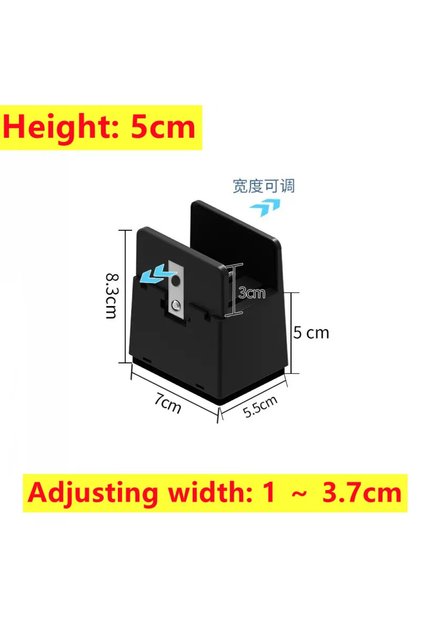 Black 5cm-4pcs 4PCS Adjustable Chair Feet Riser Screw Clamp 2 4 Inch Height Heavy Duty Sofa Tables B