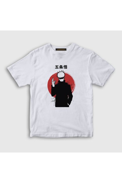 Unisex Kids White Satoru Anime Jujutsu Kaisen T-Shirt 130631Tt