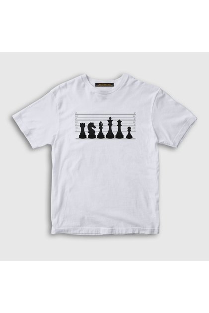 Unisex Kids White Chess Usual Suspects T-Shirt 446607tt