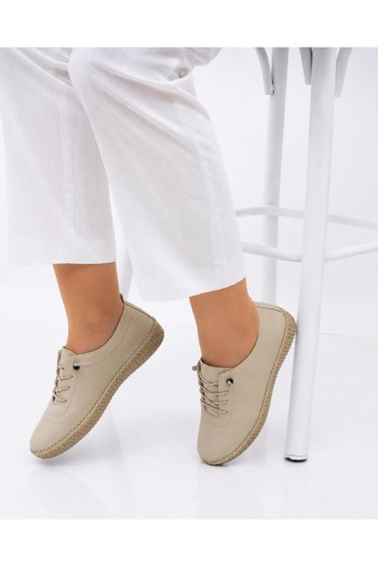 Full Orthopedic Beige Color Women's Shoes