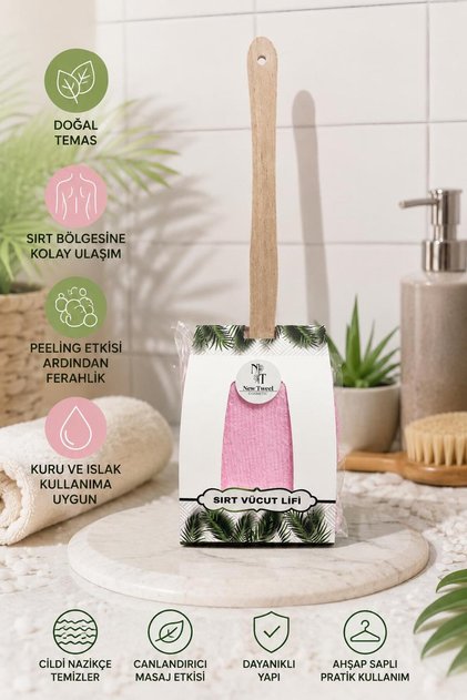 Pink Bath Loofah and Back Scrub