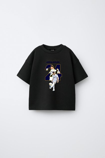 Arda Güler Printed Oversize 100% Cotton Short Sleeve Unisex Kids T-Shirt