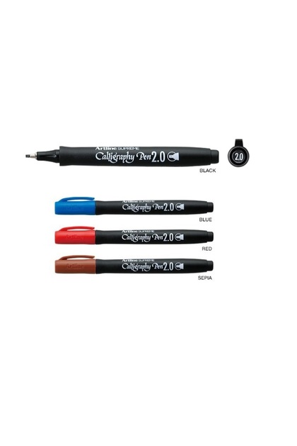 Marker Supreme Calligraphy, varf tesit din fetru 2.0mm - negru