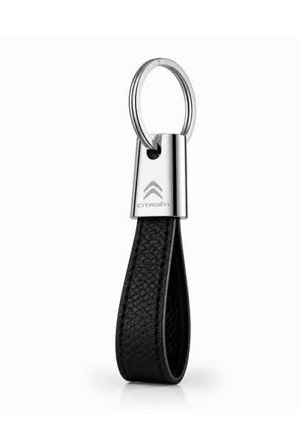 Luxury Citroen Keychain Metal Leather – Premium Stylish Design 11 X 2 cm Double-Sided Logo Car Accessory