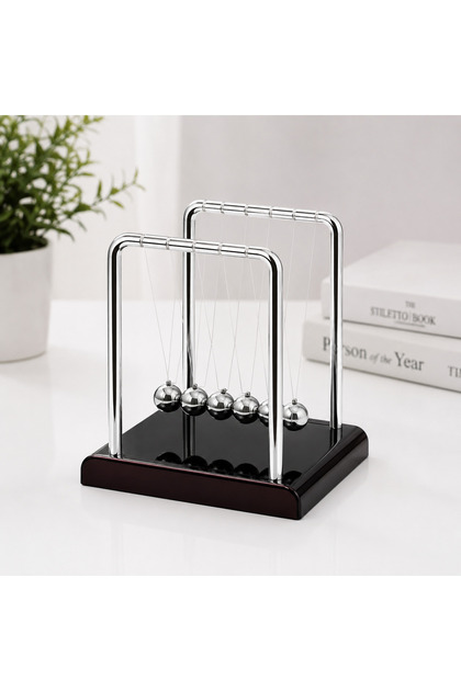 1DepoBu Newton Sarkacı Denge Topu Dekoratif Masaüstü Ofis Oyuncağı