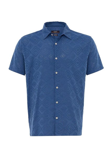 Square Patterned Men's Shirt