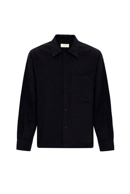 Linen blend relaxed fit men's shirt