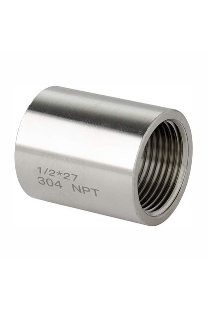 1 304 Stainless Steel Pipe Coupling Fitting, 1/2" x 1/2" Female Pipe Coupler Connector Adapter Fitt.