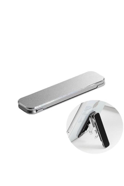1PCS Silver ●1/3PCS Mini Invisible Foldable Mobile Phone Stand Aluminum Alloy Desktop Mount Material
