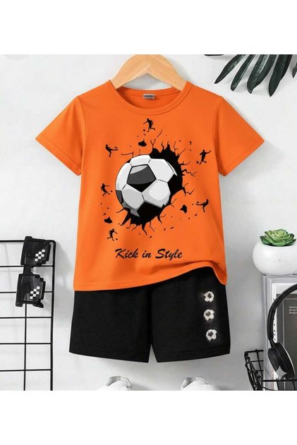 Summer Children's T-Shirt Shorts Unisex (Top Printed)