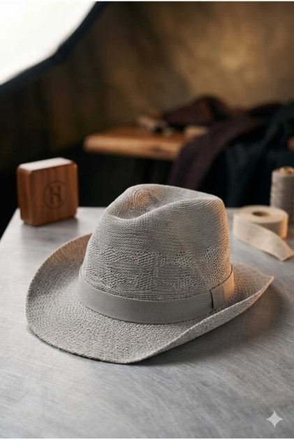 Unisex Straw Cowboy Hat Summer Beach Style Fedora Hat