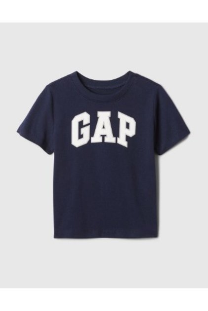 Gap baby boy crew neck basic printed short sleeve t-shirt 1-5 years navy