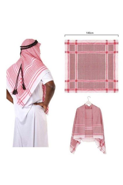 Classic Casual Men's Red shemagh, Premium Cotton Blend Material H53