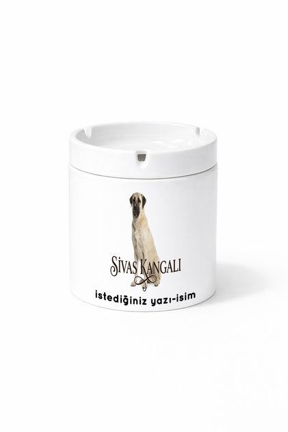 Animal Kangal Turkish Shepherd Dog Double Sided Printed Ashtray Ashtray Gift