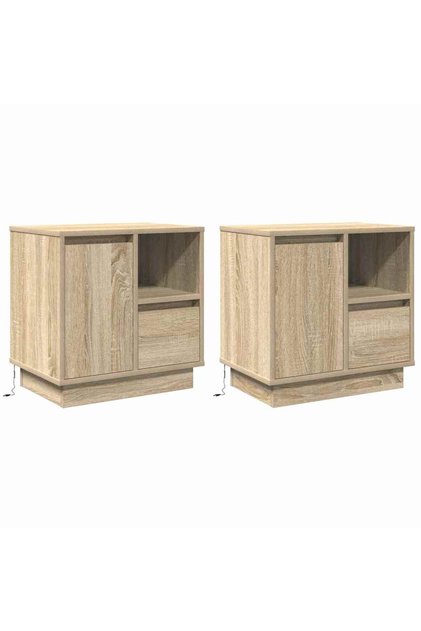 Dulap de noapte cu sertar 2 pcs Stejar Sonoma 50 x 34,5 x 50 cm