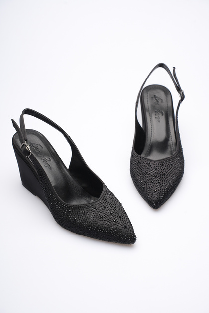 Royal Spark Stone-Embellished Wedge Heel Women's Shoes