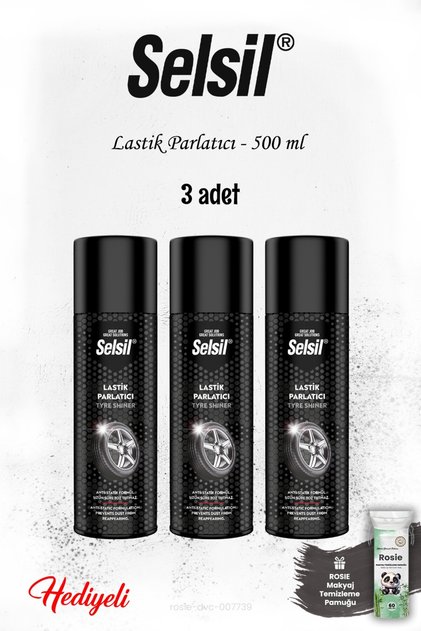 3'lü Lastik Parlatıcı 500 ml, ROSIE