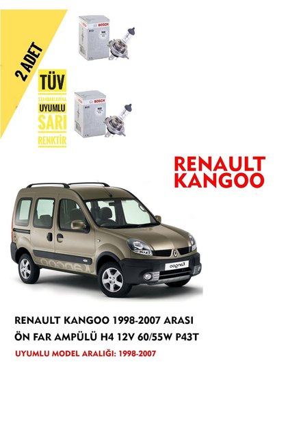 RENAULT KANGOO 1997-2007 ARASI ÖN çin malı AMPÜL TAKIMI 2 ADET