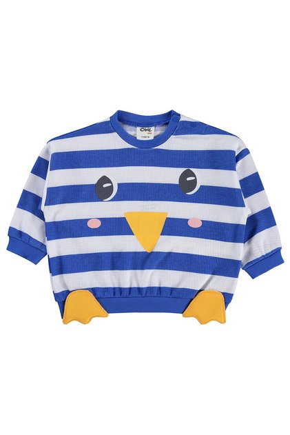 3-18 Months Sweatshirt with Car Accessories - Blue