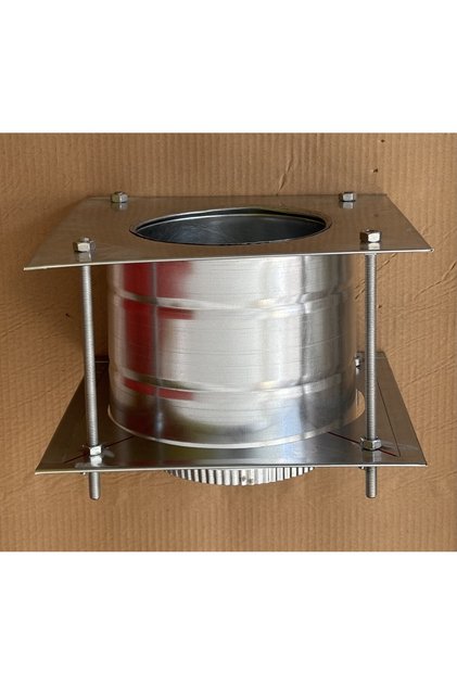 Isı Yalıtımlı Yanmaz Çift Plakalı Boru Baca Çıkışı (Ağaç Ev, Konteyner için) 130 mm Çap