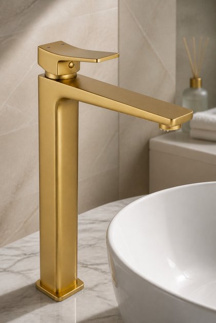 Matte Gold Rain Bowl Sink Faucet Premium Matte Gold Bowl Sink Compatible Sink Fixture