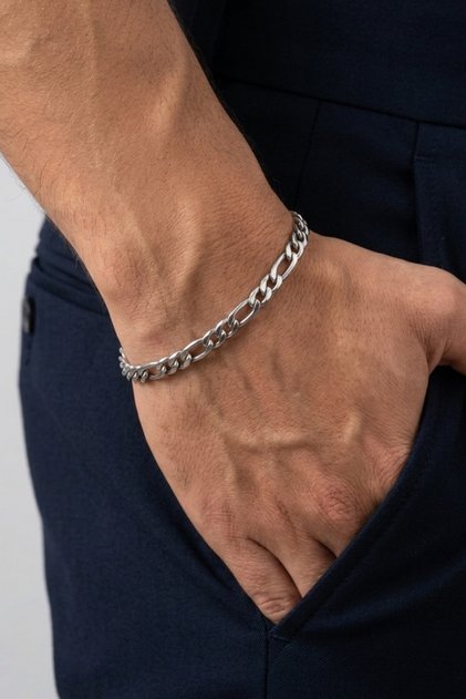 Men's Figaro Model Steel Bracelet