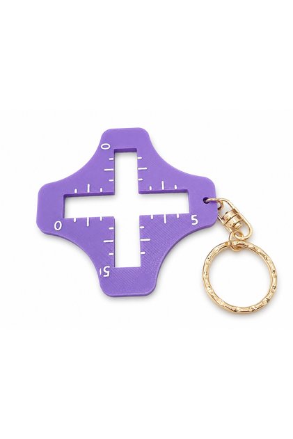 Knitting Loop Gauge Keychain | Knitting Gauge Ruler | Spike and Loop Measuring Apparatus