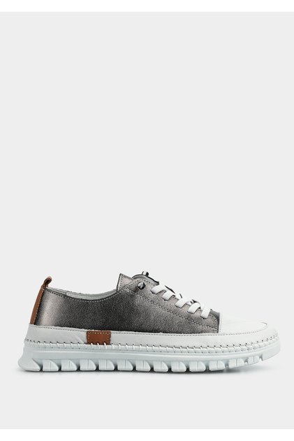 Anthracite Leather Women's Shoes