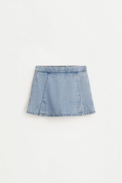 Denim şort etek