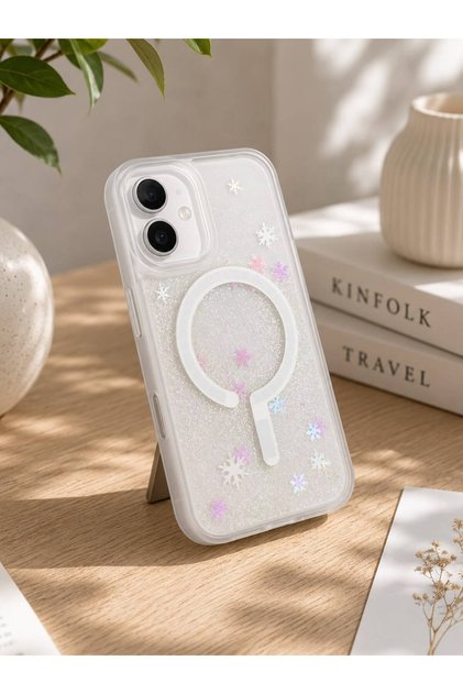 iPhone 16 Compatible Fluid Sand Glitter Transparent Premium Shockproof Phone Case